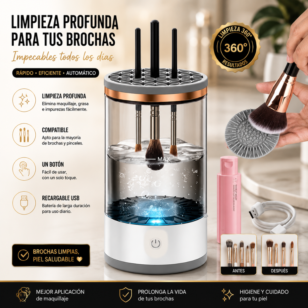 Limpiador Automático de Brochas 360°