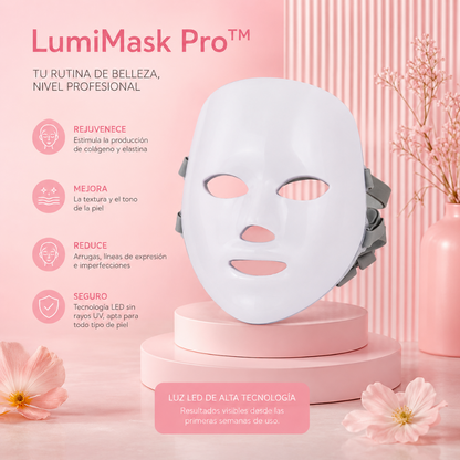 LumiMask Pro™ – Mascarilla LED de Fototerapia Facial
