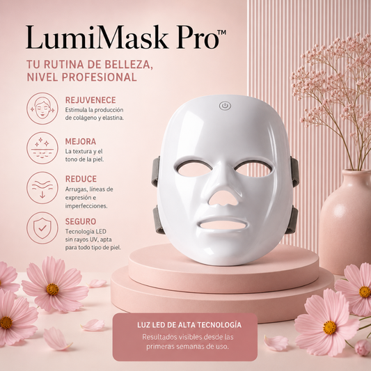 LumiMask Pro™ – Mascarilla LED de Fototerapia Facial
